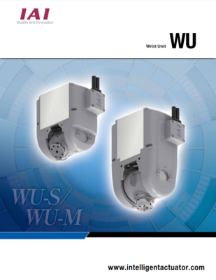 IAI WU CATALOG WU-S/WU-M SERIES: ROTATING JOINT 2-AXIS UNIT